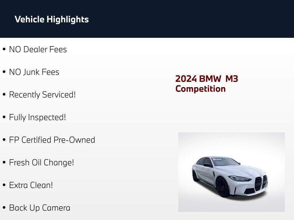 Used 2024 BMW M3 Competition RWD image 79