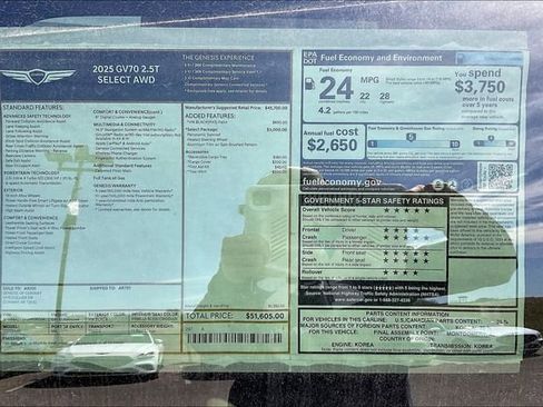 New 2025 Genesis GV70 2.5T Select w/ Select Package image 14