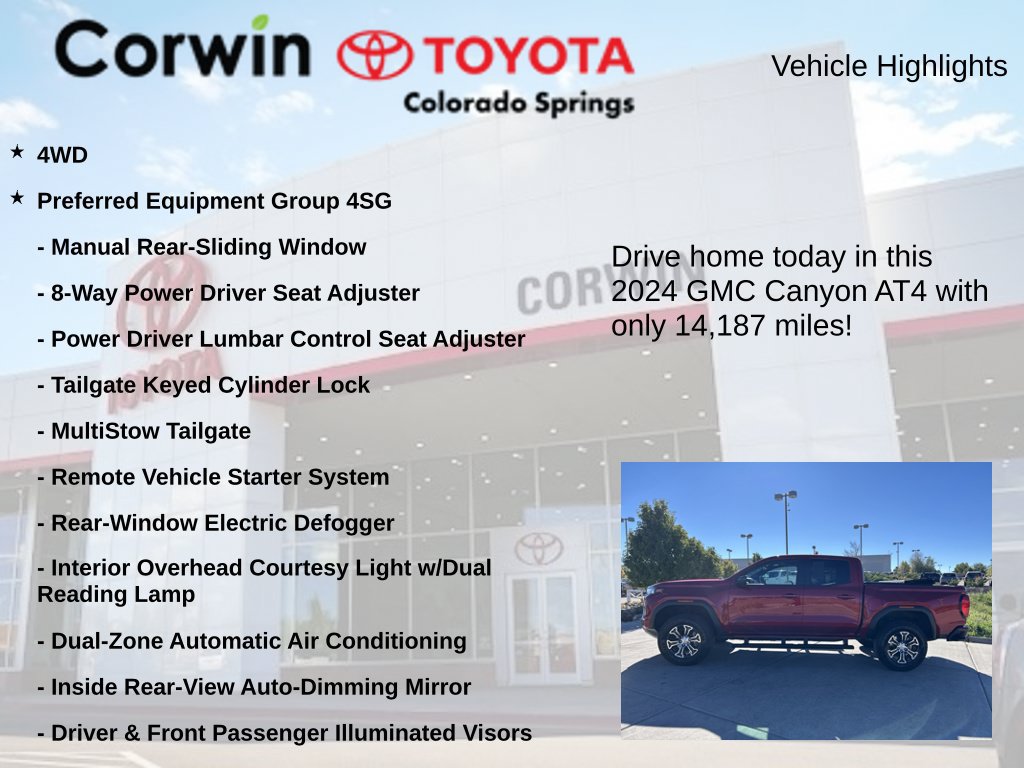 Used 2024 GMC Canyon AT4 w/ Technology Package AWD/4WD image 7