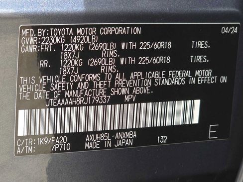 Certified 2024 Toyota Venza LE AWD/4WD image 30