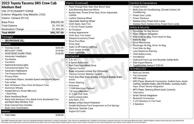 Certified 2023 Toyota Tacoma SR5 AWD/4WD image 12