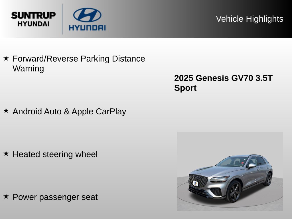 Used 2025 Genesis GV70 3.5T Sport w/ Sport Prestige Package AWD/4WD image 30