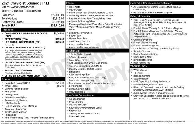 Used 2021 Chevrolet Equinox LT FWD image 2