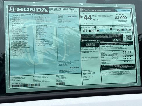 New 2026 Honda Accord Sport image 30