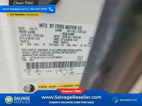 Used 2017 Ford Expedition EL XLT w/ Equipment Group 202A image 17