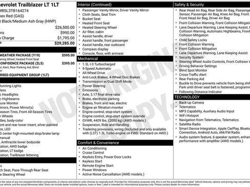 New 2026 Chevrolet TrailBlazer LT w/ LT Cold Weather Package AWD/4WD image 25