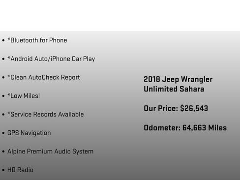 Used 2018 Jeep Wrangler Unlimited Sahara AWD/4WD image 24
