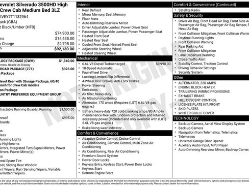 New 2026 Chevrolet Silverado 3500 High Country w/ Technology Package AWD/4WD image 5