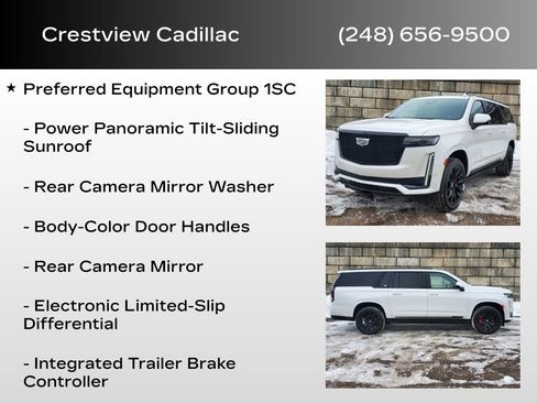 Certified 2024 Cadillac Escalade ESV Sport w/ LPO, ONYX Package image 12