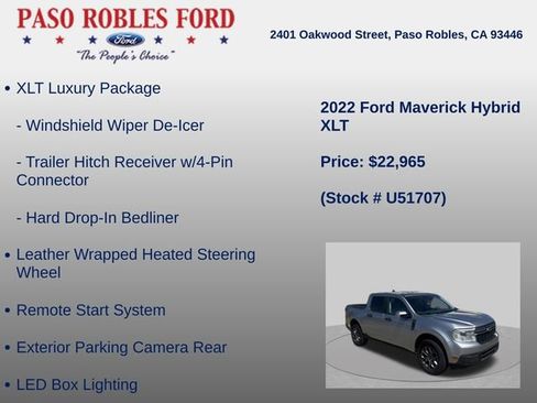 Used 2022 Ford Maverick XLT w/ XLT Luxury Package FWD image 6