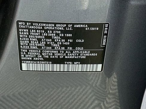 Used 2019 Volkswagen Atlas SEL Premium AWD/4WD image 33