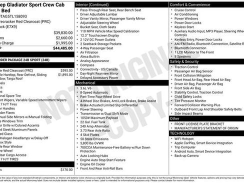 New 2026 Jeep Gladiator Sport image 30