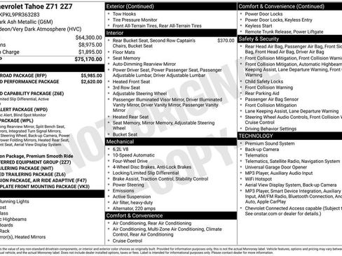 Used 2023 Chevrolet Tahoe Z71 w/ Z71 Off-Road Package AWD/4WD image 2