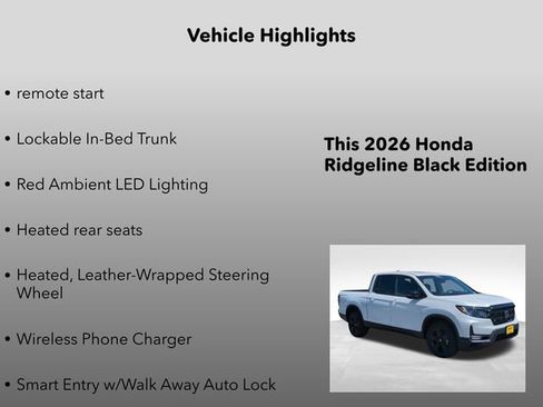 New 2026 Honda Ridgeline Black Edition image 20