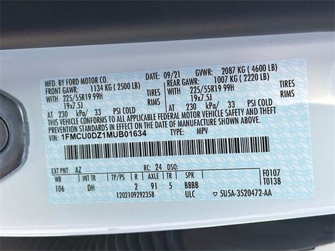 Used 2021 Ford Escape Titanium w/ Titanium Elite Package image 46