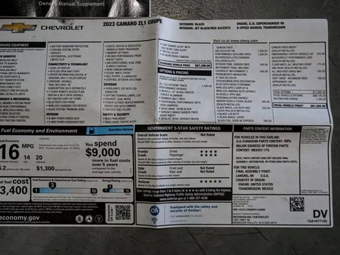 Used 2023 Chevrolet Camaro ZL1 image 99