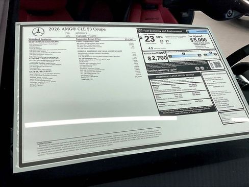 New 2026 Mercedes-Benz CLE 53 AMG 4MATIC Coupe image 12