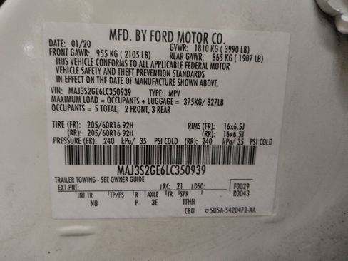 Used 2020 Ford EcoSport SE FWD image 33