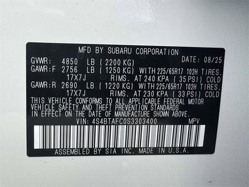 New 2025 Subaru Outback Premium image 13