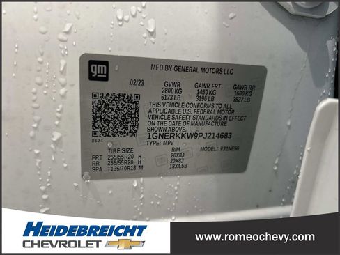 Certified 2023 Chevrolet Traverse Premier w/ LPO, Floor Liner Package image 8