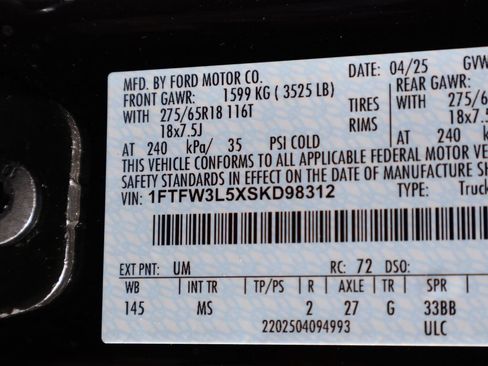 Used 2025 Ford F150 XLT w/ Equipment Group 301A Standard AWD/4WD image 38