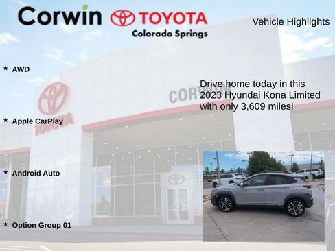 Used 2023 Hyundai Kona Limited AWD/4WD image 6