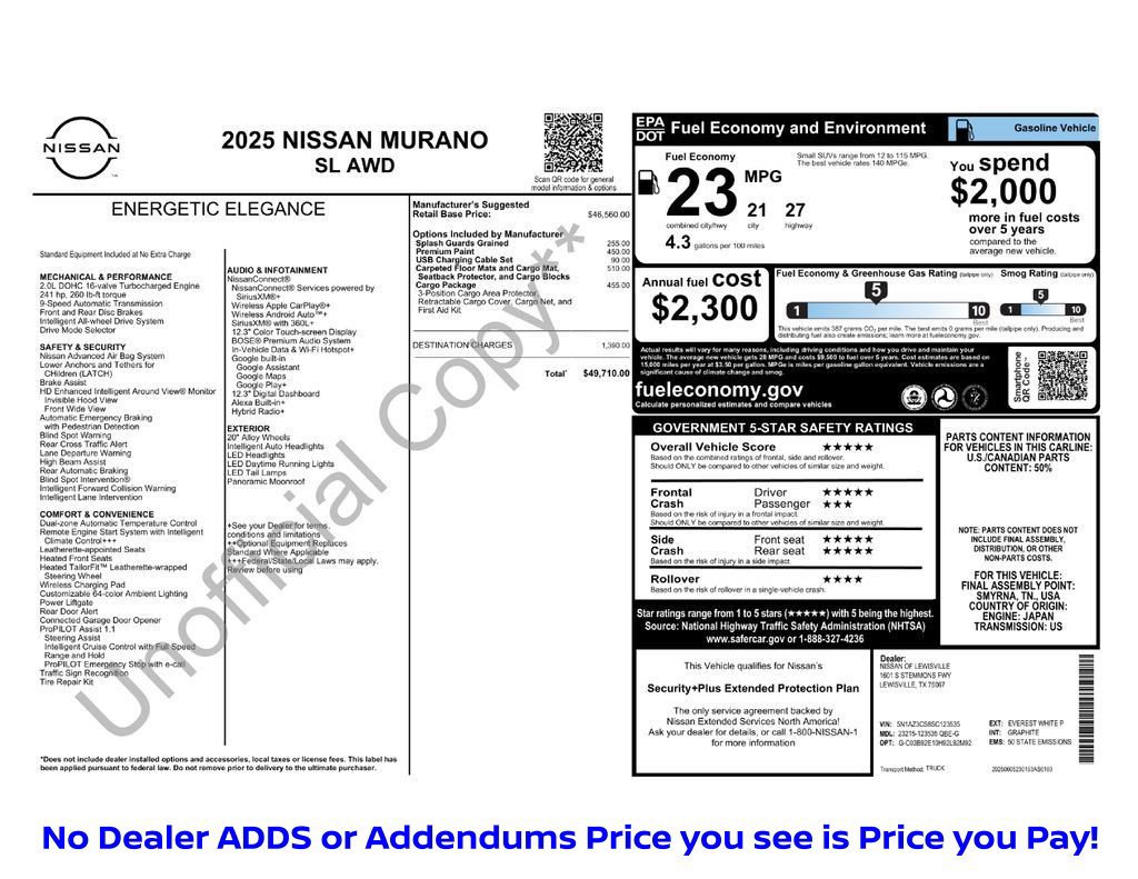 Certified 2025 Nissan Murano SL w/ Cargo Package AWD/4WD image 33