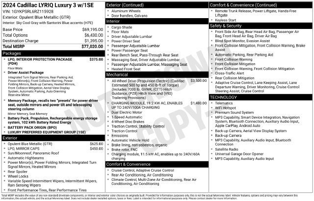 Certified 2024 Cadillac Lyriq Luxury AWD/4WD image 28