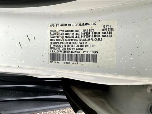 Used 2017 Honda Ridgeline RTL image 19
