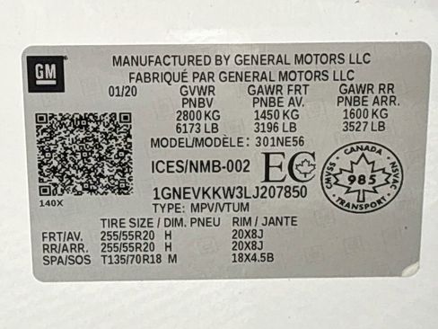 Certified 2020 Chevrolet Traverse Premier w/ Redline Edition AWD/4WD image 38