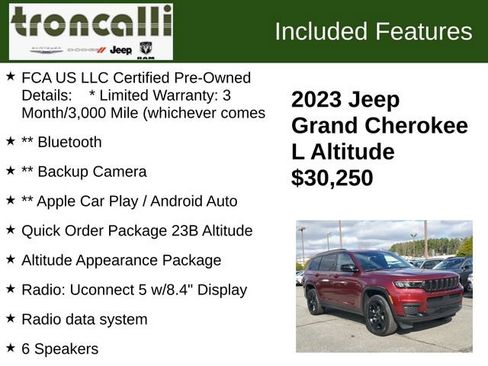 Certified 2023 Jeep Grand Cherokee L Laredo image 5