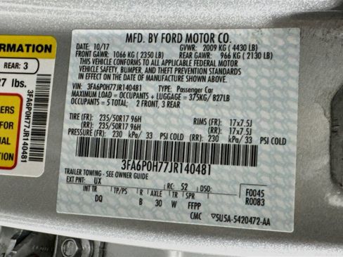 Used 2018 Ford Fusion SE FWD image 28