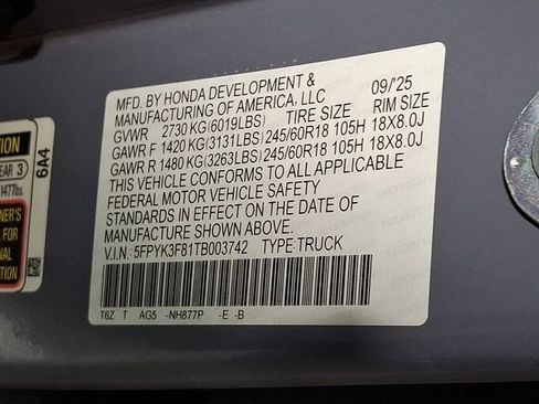 New 2026 Honda Ridgeline Black Edition image 23