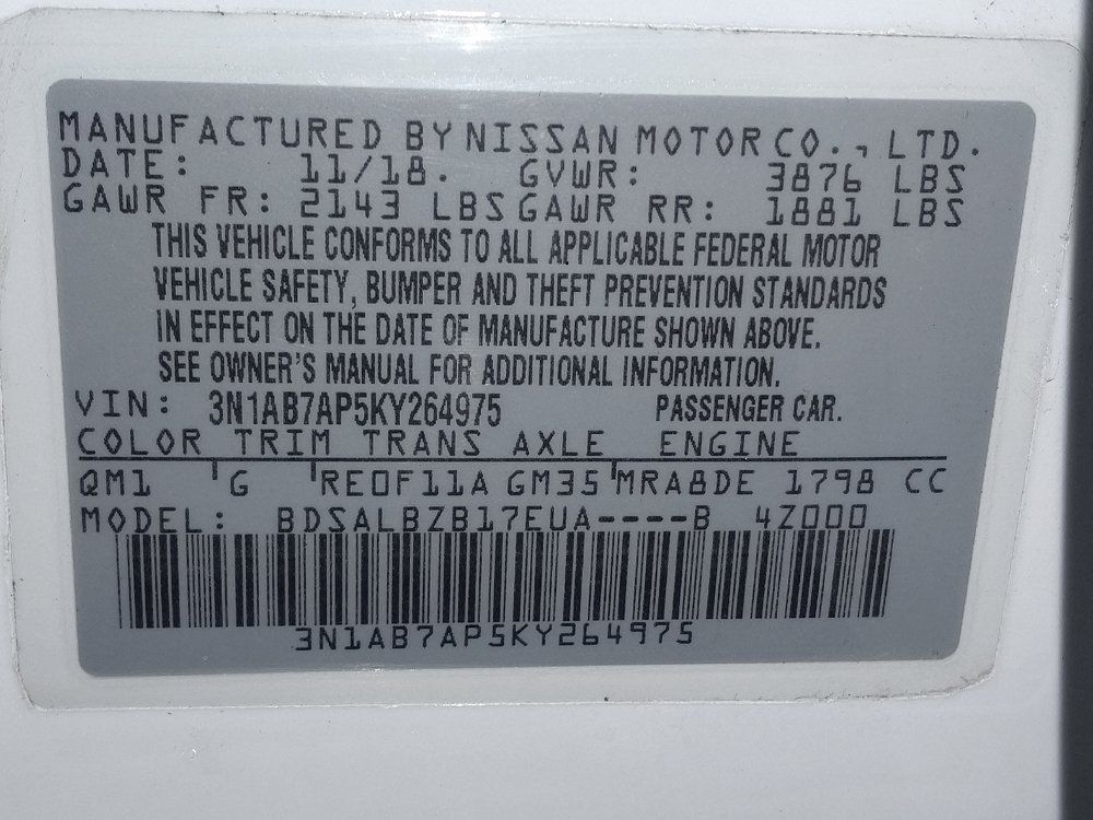 Used 2019 Nissan Sentra S FWD image 33