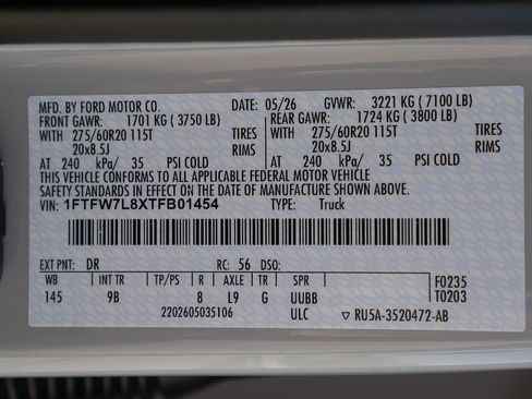 New 2026 Ford F150 Platinum w/ Equipment Group 702A High AWD/4WD image 48