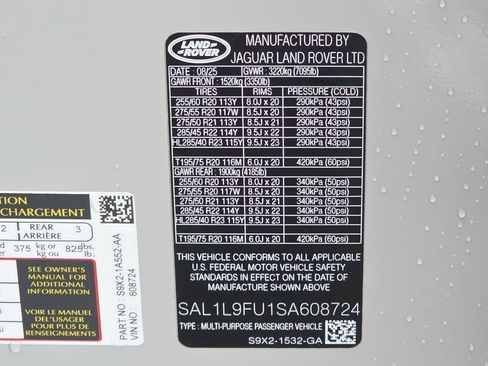 New 2025 Land Rover Range Rover Sport Dynamic SE AWD/4WD image 37