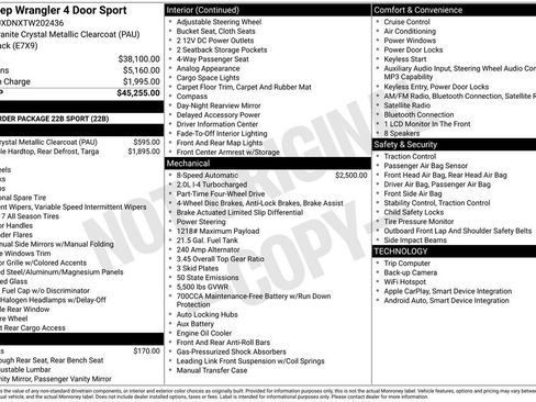 New 2026 Jeep Wrangler Sport image 29