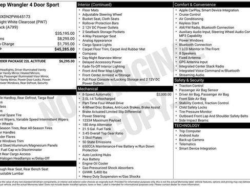 Used 2023 Jeep Wrangler Unlimited Sport AWD/4WD image 13