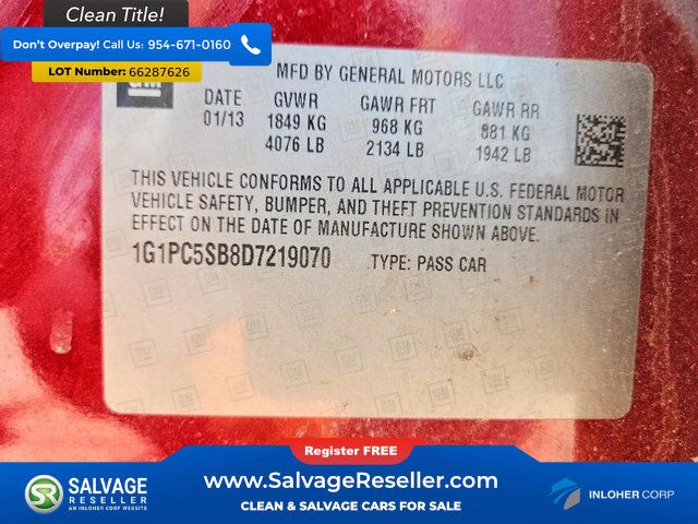 Used 2013 Chevrolet Cruze LT FWD image 16