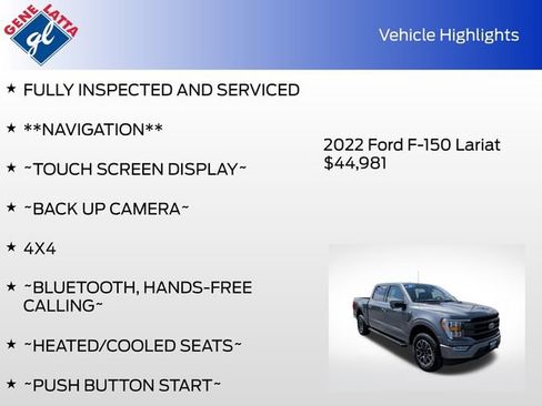 Certified 2022 Ford F150 Lariat w/ Max Trailer Tow Package AWD/4WD image 33