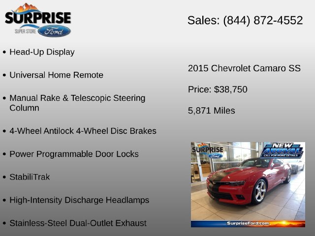Used 2015 Chevrolet Camaro SS w/ RS Package RWD image 18