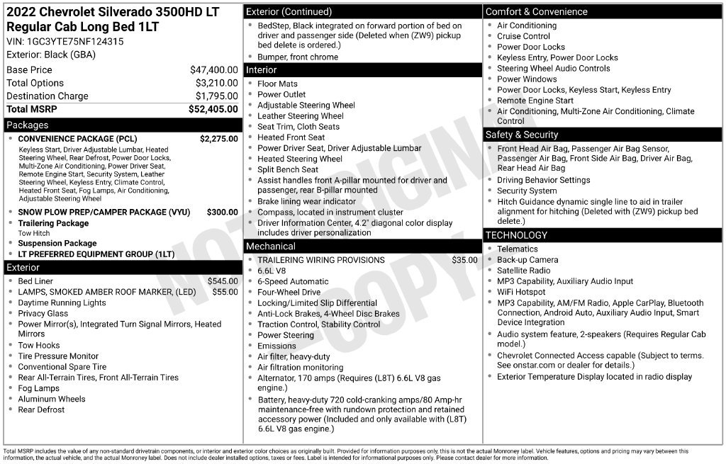 Used 2022 Chevrolet Silverado 3500 LT w/ Convenience Package AWD/4WD image 9