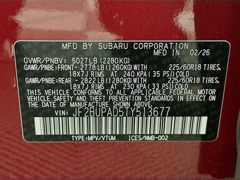 New 2026 Subaru Outback Premium image 29