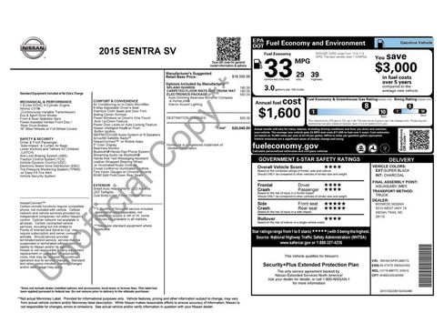 Used 2015 Nissan Sentra SV w/ Electronics Package FWD image 7