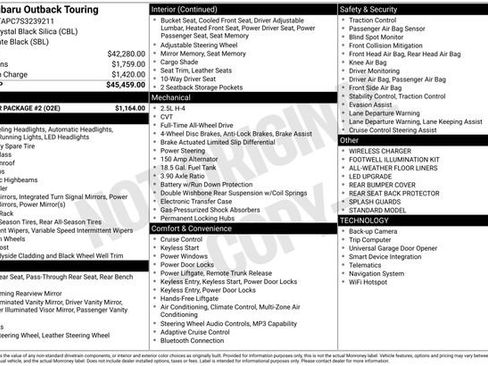 Used 2025 Subaru Outback Touring w/ Popular Package #2 AWD/4WD image 4
