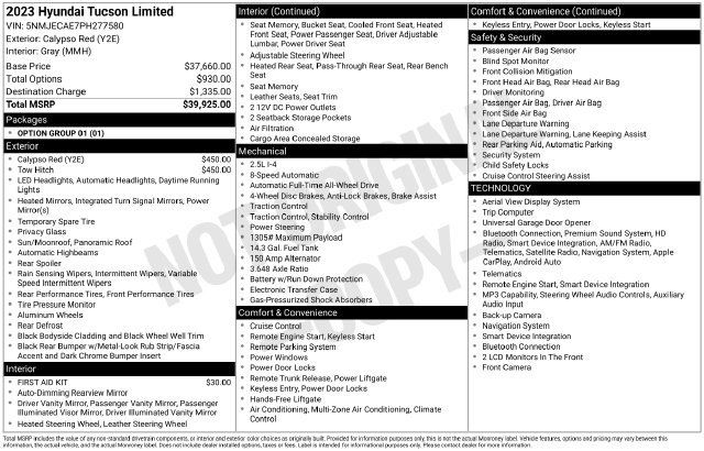Used 2023 Hyundai Tucson Limited AWD/4WD image 2