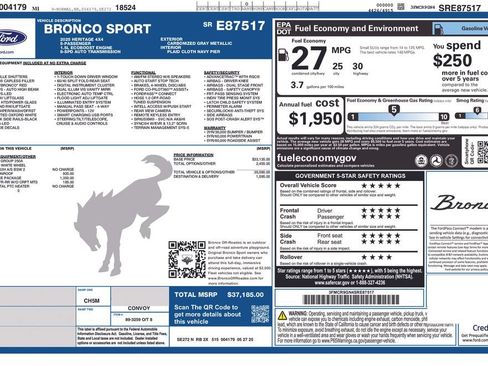 Used 2025 Ford Bronco Sport Heritage w/ Convenience Package AWD/4WD image 6