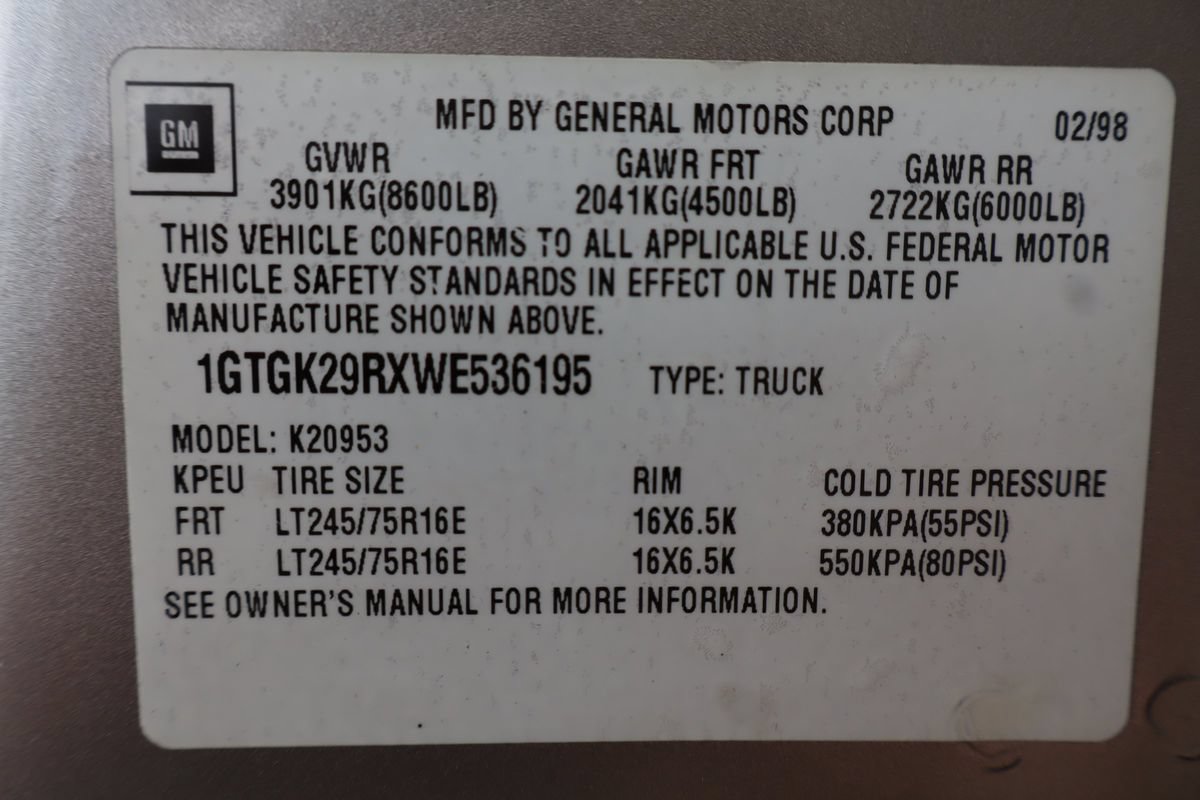 Used 1998 GMC Sierra 2500 4x4 Extended Cab w/ Marketing Option Pkg 3 image 38