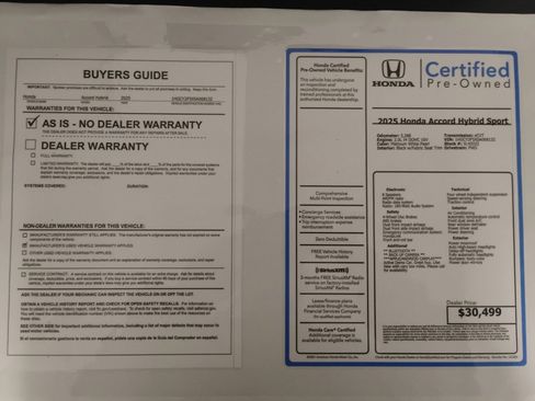 Certified 2025 Honda Accord Sport image 33