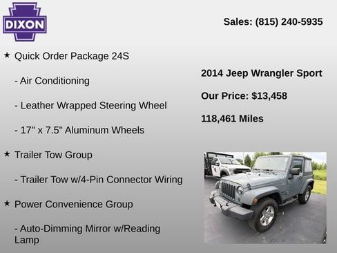 Used 2014 Jeep Wrangler Sport w/ Quick Order Package 24S AWD/4WD image 4